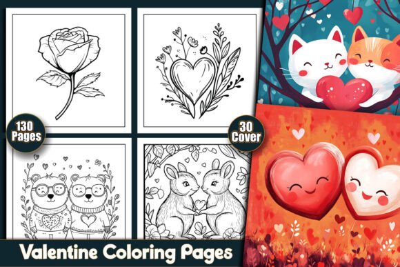 130 Valentine Coloring Pages: A Perfect Resource for Amazon KDP and Creative Projects