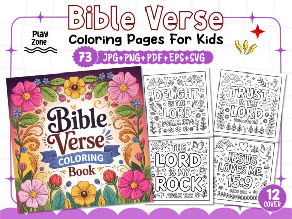 70 Bible Verse Coloring Pages for Kids