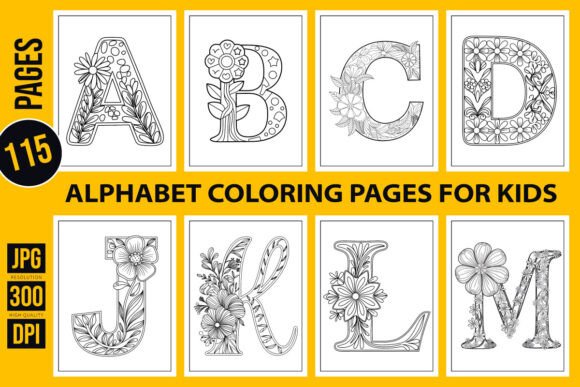 Alphabet ABC Coloring Pages for Kids