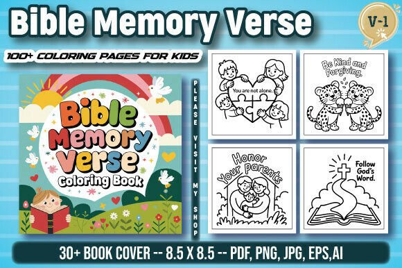 Bible Memory Verse Coloring Book – A Creative Tool for Spiritual Growth and Engagement