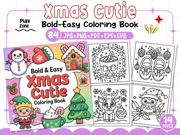Bold and Easy Xmas Cutie Coloring Pages: A Creative Escape for the Modern Creator
