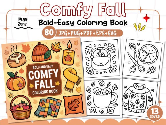Bold Easy Comfy Fall Coloring Pages: A Creative and Practical Choice for Artists