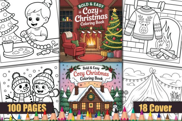 Bold Easy Cozy Christmas Coloring Pages: A Creative and Profitable Addition to Your Digital Portfolio