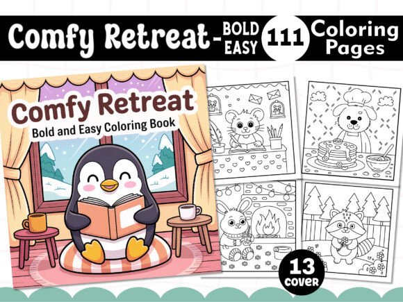 Comfy Retreat Bold Easy Coloring Pages: A Practical Tool for Creative Workflow Integration