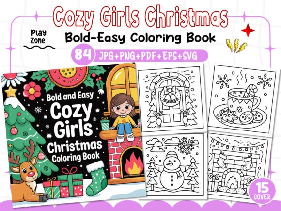 Cozy Girls Christmas Coloring Pages: A Festive Escape for Modern Creatives