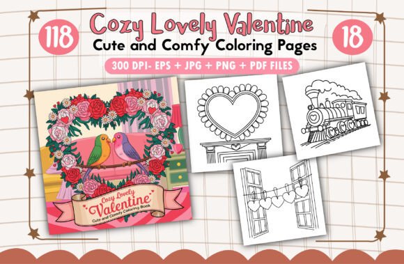 Cozy Valentine Coloring Pages for Relaxation