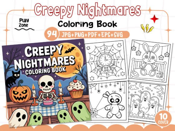 Creepy Nightmares Adult Coloring Pages: A Unique Way to Explore Creativity and Relaxation