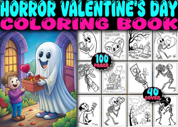Embrace the Dark Side of Love with Horror Valentine’s Day Coloring Pages