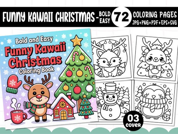 Funny Kawaii Christmas Coloring Pages: A Creative Escape for All Ages