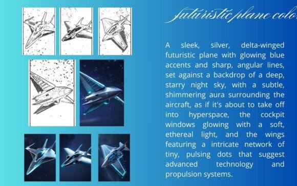 Futuristic Plane Coloring Pages