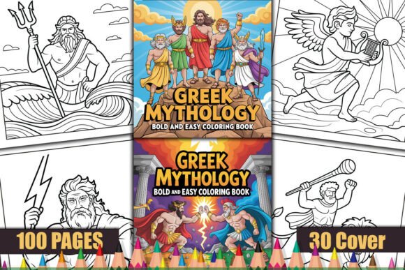 Greek Mythology Bold and Easy Coloring Pages: A Creative Journey into Ancient Legends