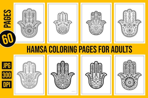 Hamsa Coloring Pages for Adults