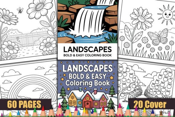 Landscapes Bold and Easy Coloring Pages: A Practical Tool for Creative Projects and Product Development