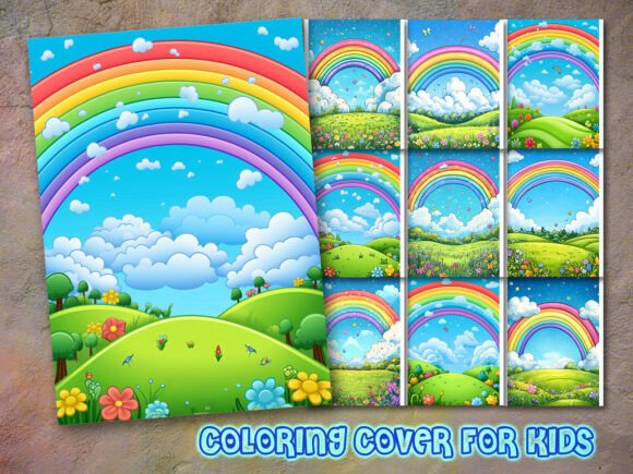 Rainbow Coloring Book Cover Design