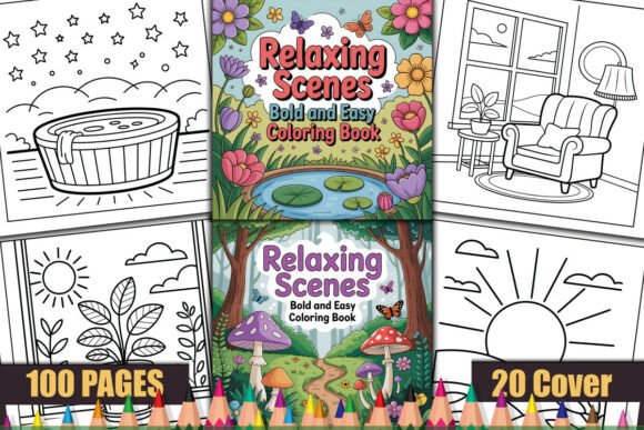 Relaxing Scenes Bold and Easy Coloring Pages: A Strategic Tool for Creativity and Productivity