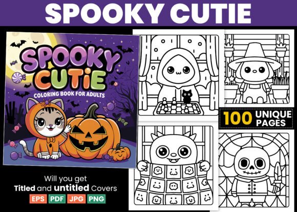 Spooky Cutie Cute Comfy Coloring Pages: A Creative Escape for All Ages