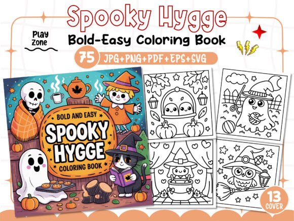 Spooky Hygge Bold Easy Coloring Pages: A Creative Escape for Modern Creatives and Entrepreneurs