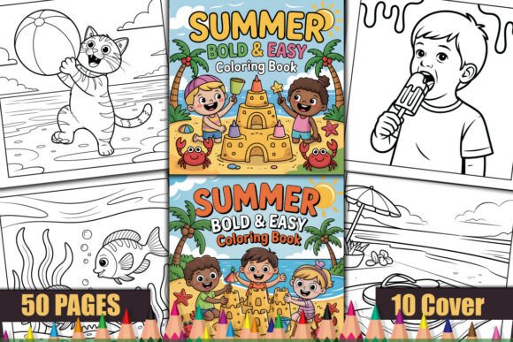 Summer Bold and Easy Coloring Pages: A Versatile Resource for Creators and Entrepreneurs