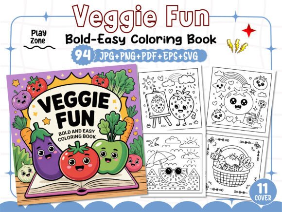 Veggie Fun Bold Easy Coloring Pages: A Creative Tool for Adults and Creators