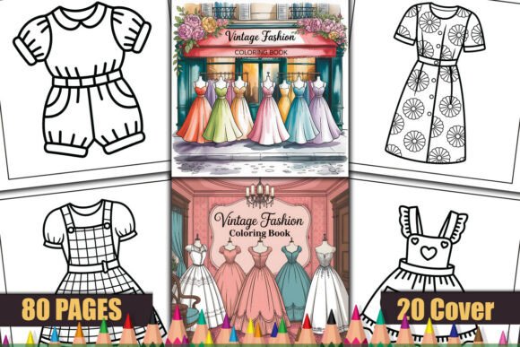 Vintage Fashion Dresses Coloring Pages: A Creative Resource for Designers and Entrepreneurs